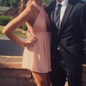 Light pink superdown high neck dress